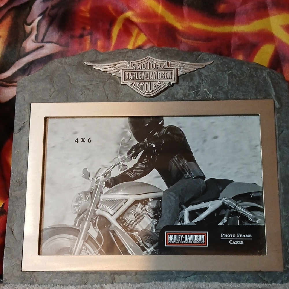 Harley-Davidson Stone and Silver Photo Frame